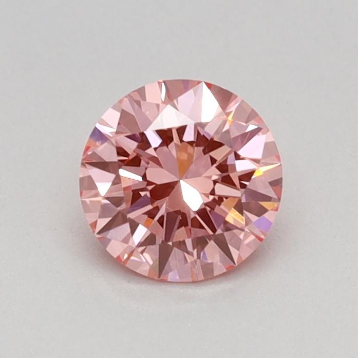 0.38 Ct. Fancy Vivid Pink Round Lab Grown Diamond