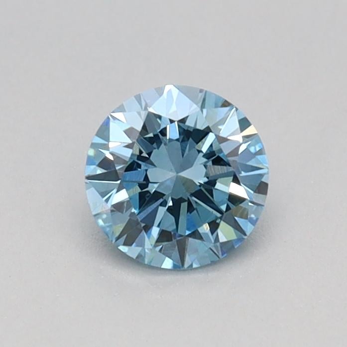 0.32 Ct. Fancy Vivid Blue Round Lab Grown Diamond