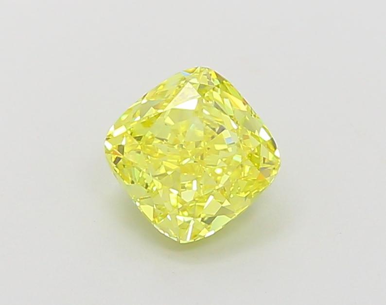 1.25 Ct. Fancy Vivid Yellow Cushion Lab Grown Diamond