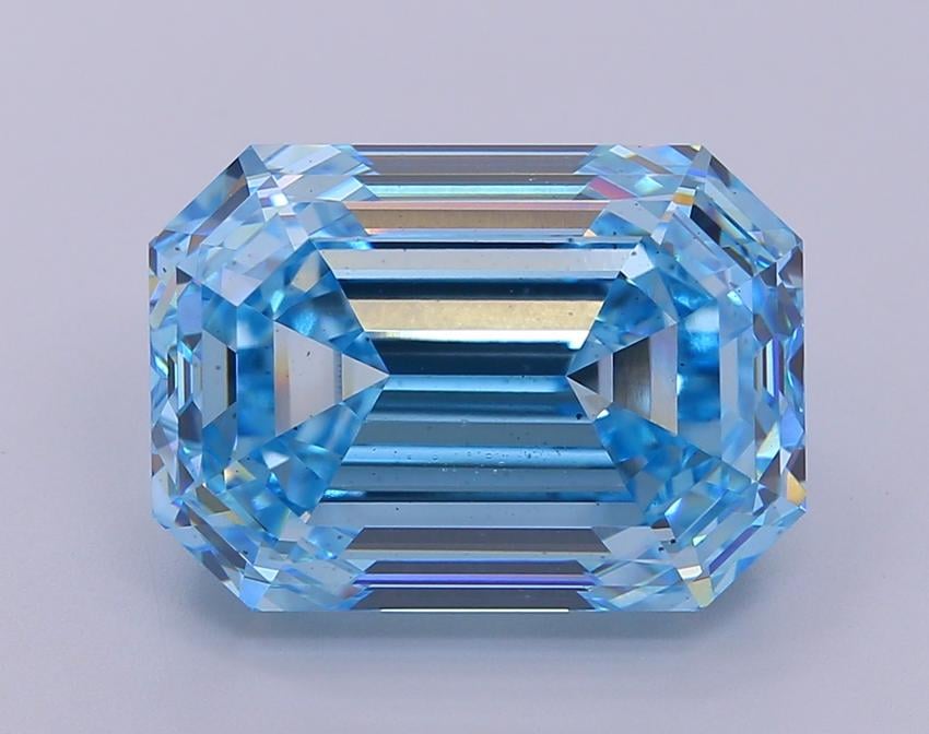 10.05 Ct. Fancy Vivid Blue Emerald Lab Grown Diamond