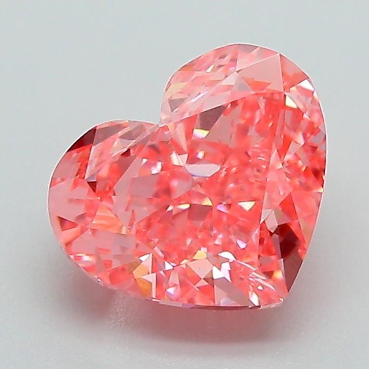 2.19 Ct. Fancy Vivid Pink Heart Lab Grown Diamond