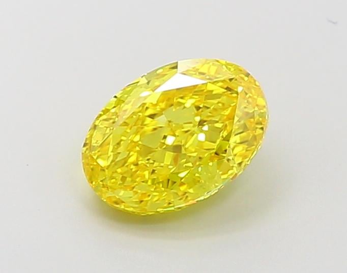 2.01 Ct. Fancy Vivid  Yellow Oval Lab Grown Diamond
