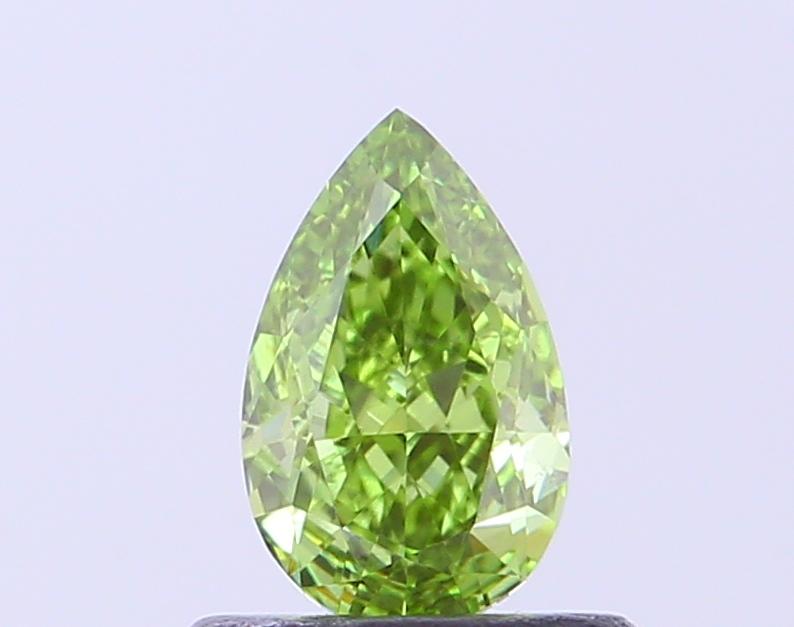 0.53 Ct. Fancy Vivid Green Pear Lab Grown Diamond