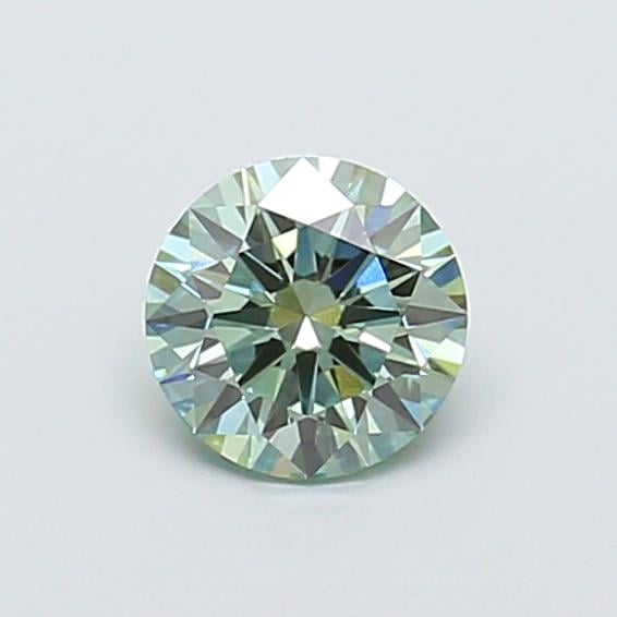1.11 Ct. Fancy Vivid Green Round Lab Grown Diamond
