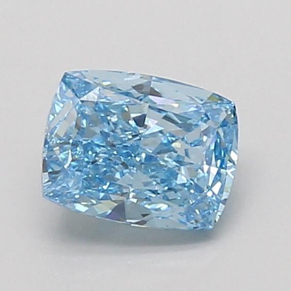 1.02 Ct. Fancy Vivid Blue Cushion Lab Grown Diamond