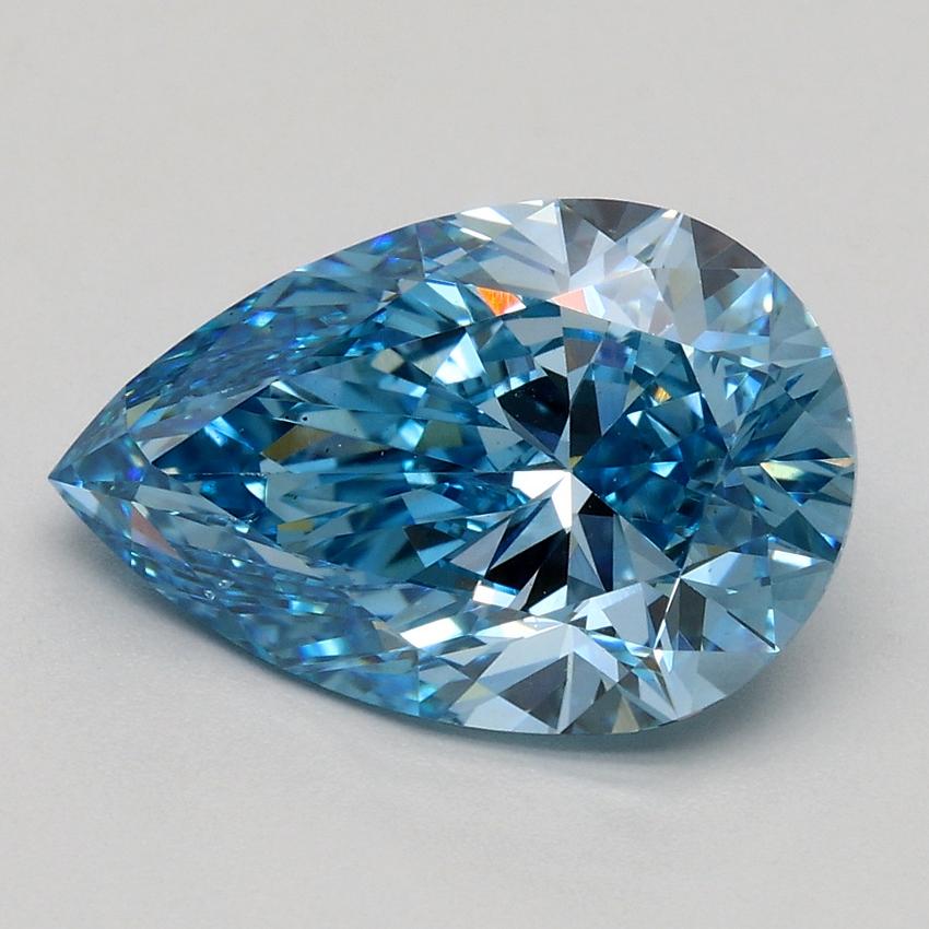 2.50 Ct. Fancy Vivid Blue Pear Lab Grown Diamond
