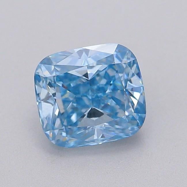 1.04 Ct. Fancy Vivid Blue Cushion Lab Grown Diamond