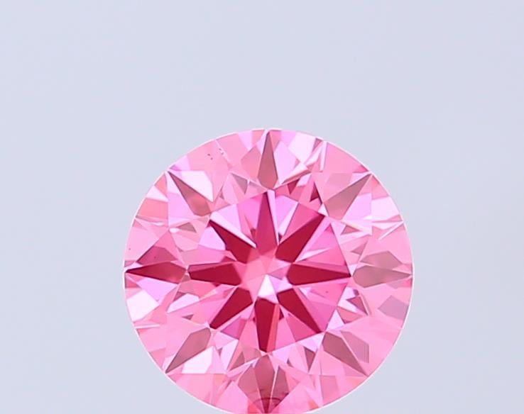 0.91 Ct. Fancy Vivid Pink Round Lab Grown Diamond