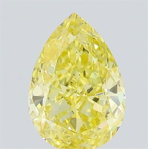 0.54 Ct. Fancy Intense Yellow Pear Lab Grown Diamond