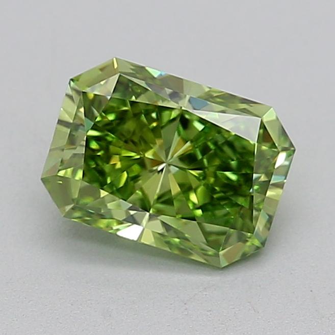 1.01 Ct. Fancy Vivid Green Radiant Lab Grown Diamond