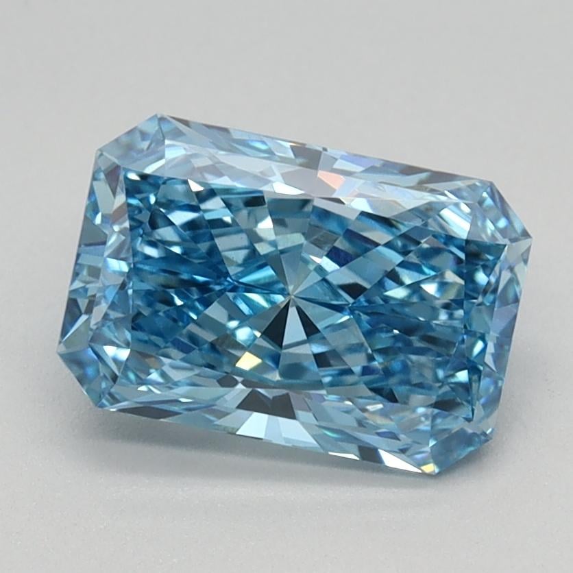 1.27 Ct. Fancy Vivid Blue Radiant Lab Grown Diamond