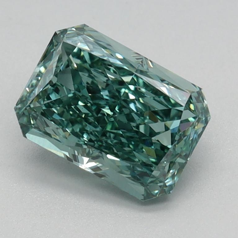 1.03 Ct. Fancy Vivid Green Radiant Lab Grown Diamond