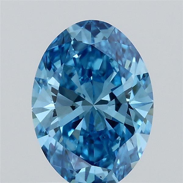 1.26 Ct. Fancy Vivid Blue Oval Lab Grown Diamond