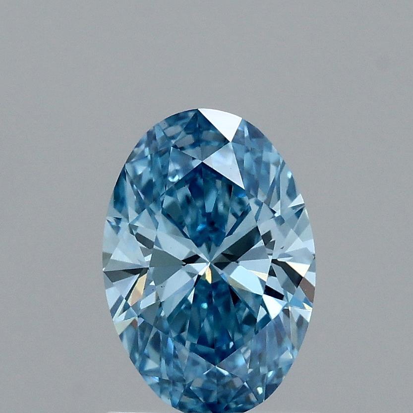 1.14 Ct. Fancy Vivid Blue Oval Lab Grown Diamond