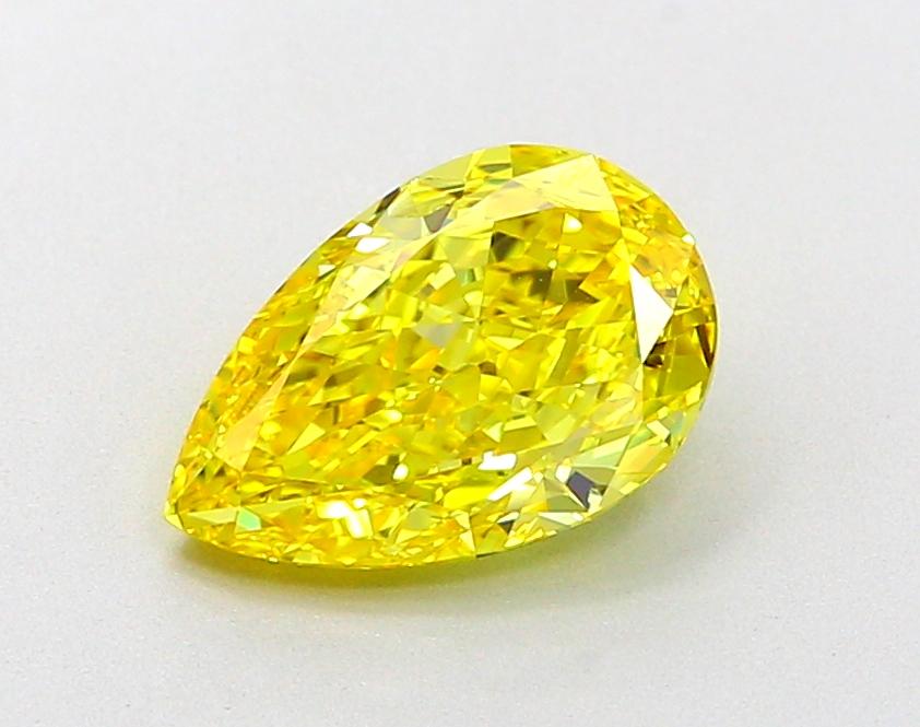 2.02 Ct. Fancy Vivid Yellow Pear Lab Grown Diamond
