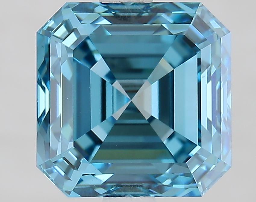 3.13 Ct. Fancy Vivid Blue Asscher Lab Grown Diamond