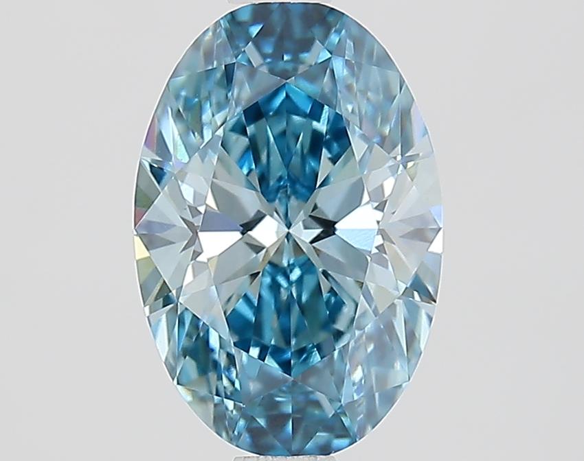 1.52 Ct. Fancy Vivid Blue Oval Lab Grown Diamond