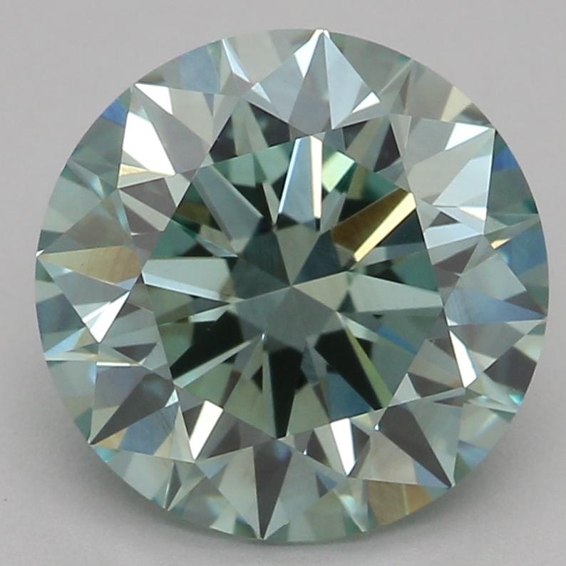 2.05 Ct. Fancy Vivid Green Round Lab Grown Diamond