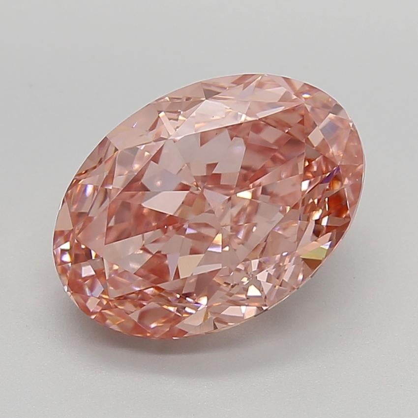 6.26 Ct. Fancy Vivid  Pink Oval Lab Grown Diamond