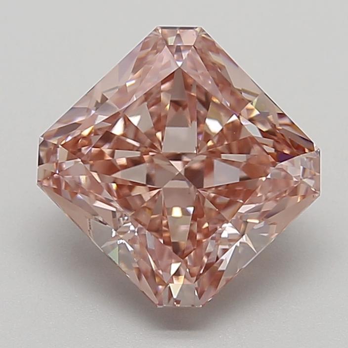 3.53 Ct. Fancy Intense  Pink Radiant Lab Grown Diamond