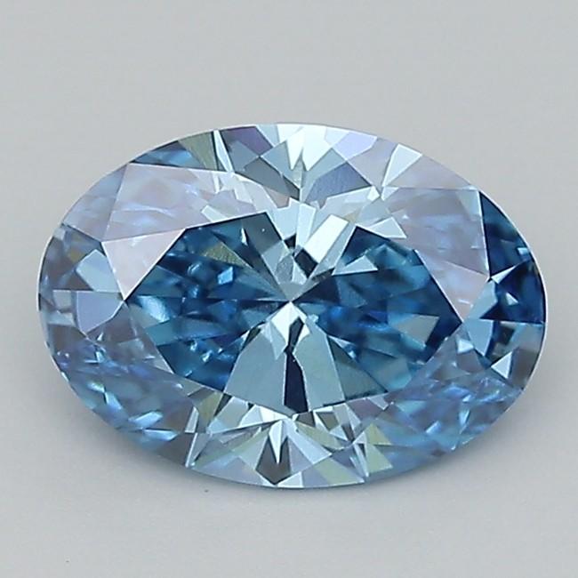 2.07 Ct. Fancy Vivid  Blue Oval Lab Grown Diamond