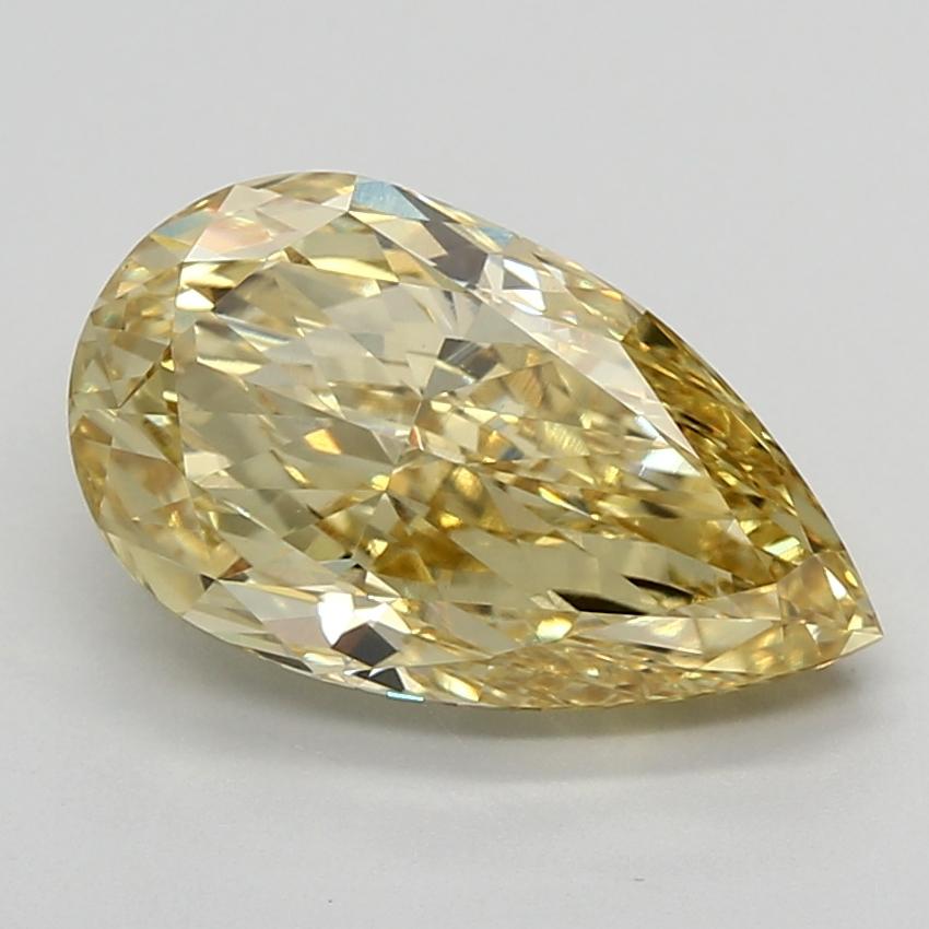 5.01 Ct. Fancy Vivid  Yellow Pear Lab Grown Diamond