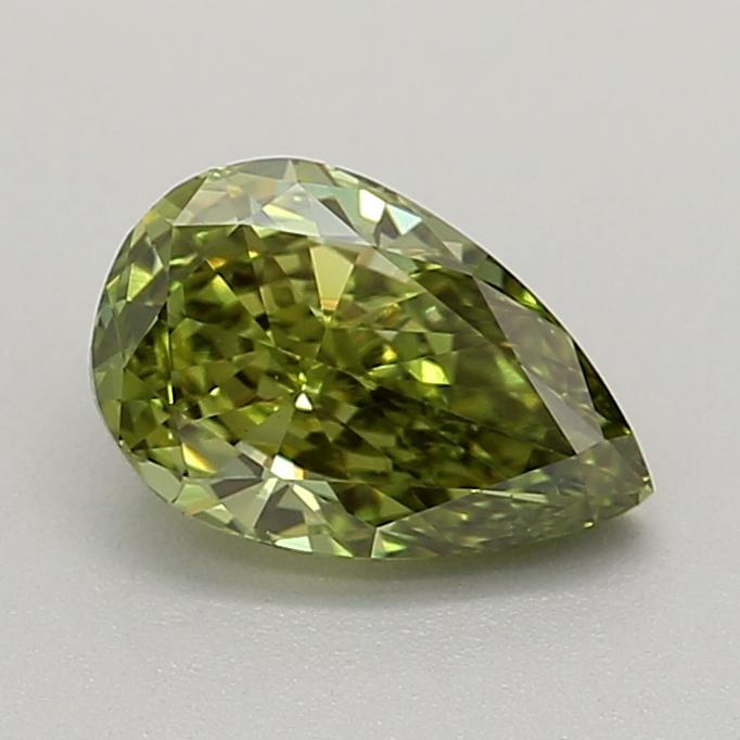 0.49 Ct. Fancy Vivid  Green Pear Lab Grown Diamond