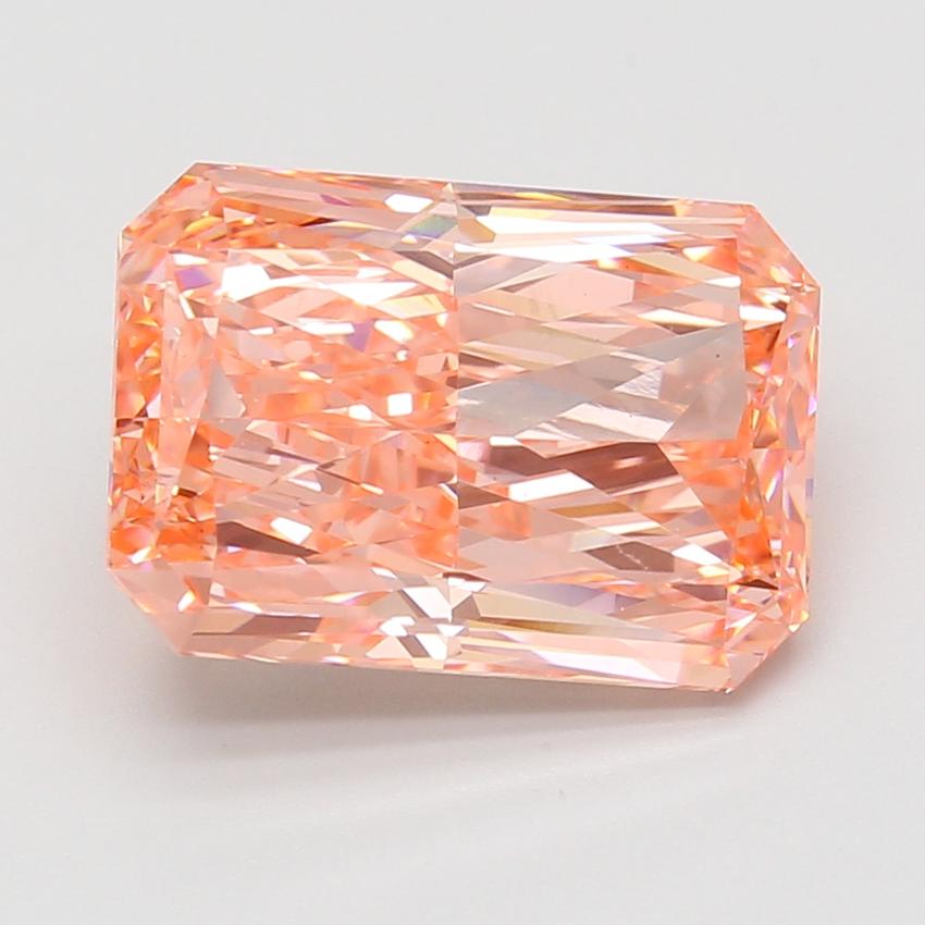 7.03 Ct. Fancy Vivid Pink Radiant Lab Grown Diamond