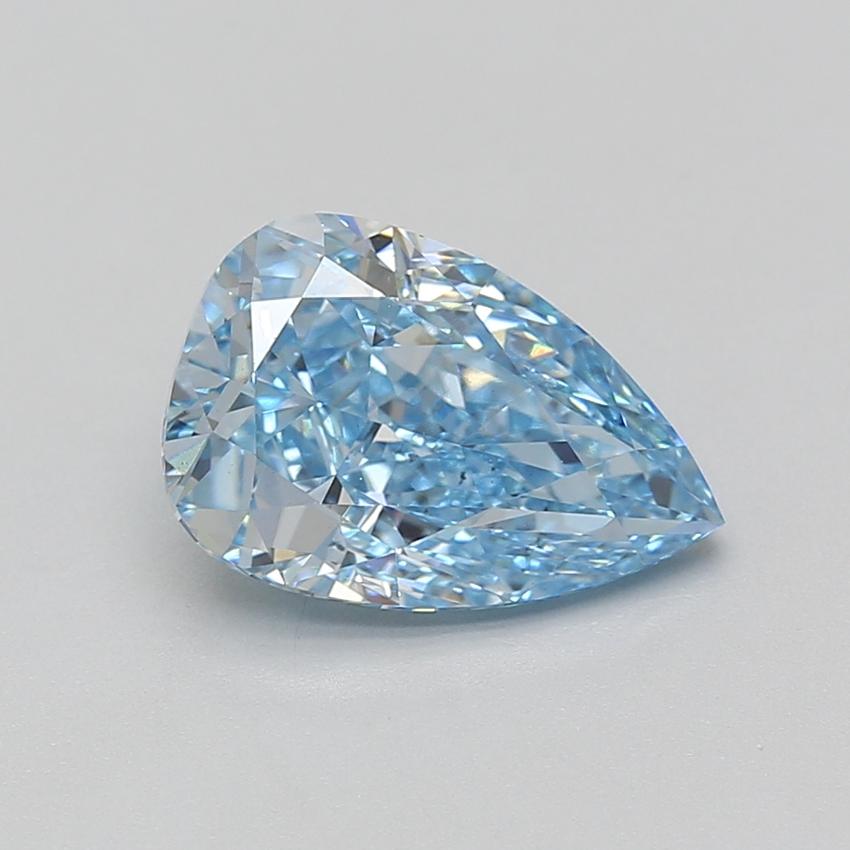 3.02 Ct. Fancy Vivid Blue Pear Lab Grown Diamond