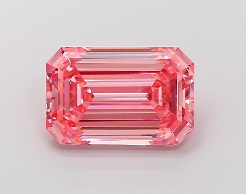 2.69 Ct. Fancy Vivid  Pink Emerald Lab Grown Diamond