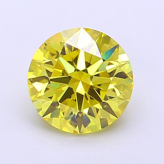 1.68 Ct. Fancy Vivid  Yellow Round Lab Grown Diamond