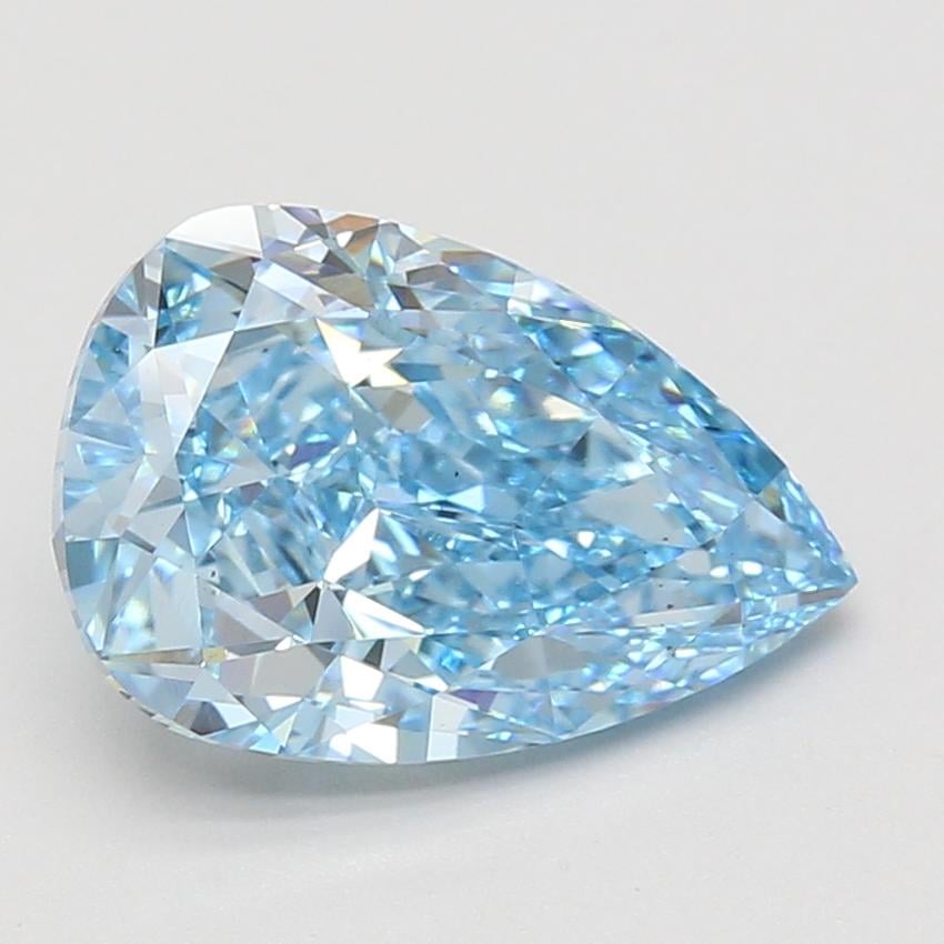4.09 Ct. Fancy Vivid Blue Pear Lab Grown Diamond