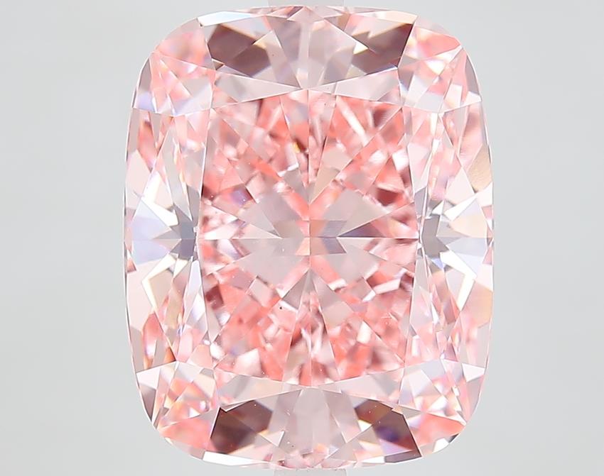 8.08 Ct. Fancy Vivid Pink Cushion Lab Grown Diamond