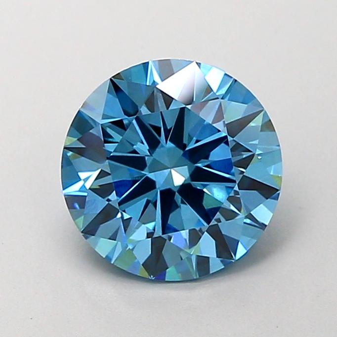 2.03 Ct. Fancy Vivid Blue Round Lab Grown Diamond