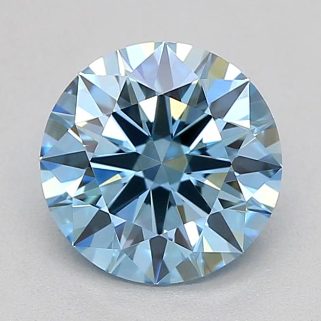 0.73 Ct. Fancy Vivid  Blue Round Lab Grown Diamond