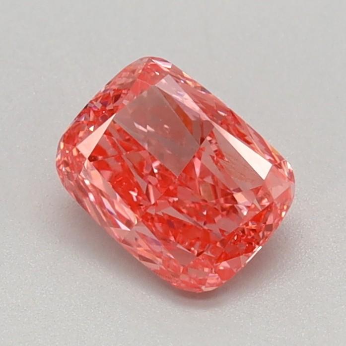 0.52 Ct. Fancy Vivid Pink Cushion Lab Grown Diamond