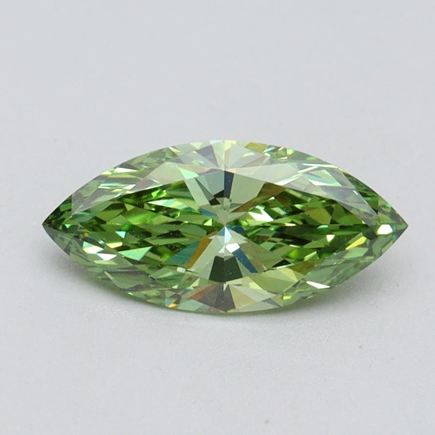 1.00 Ct. Fancy Vivid Green Marquise Lab Grown Diamond