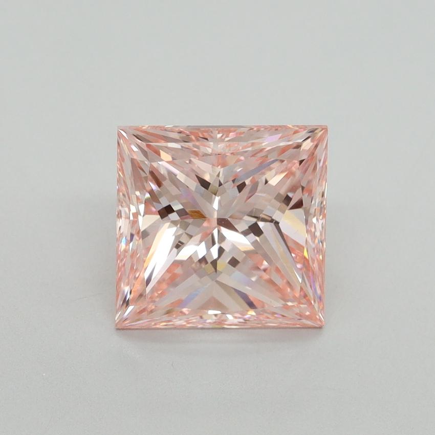 3.01 Ct. Fancy Vivid Pink Princess Lab Grown Diamond