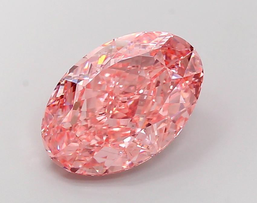 8.60 Ct. Fancy Vivid Pink Oval Lab Grown Diamond
