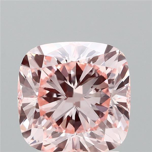 2.35 Ct. Fancy Intense  Pink Cushion Lab Grown Diamond
