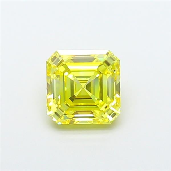 1.12 Ct. Fancy Vivid  Yellow Asscher Lab Grown Diamond