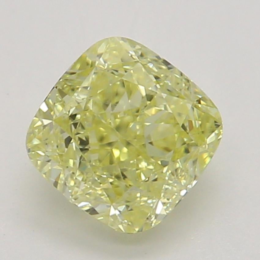 0.58 Ct. Fancy Intense Yellow Cushion Diamond