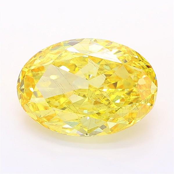 4.01 Ct. Fancy Vivid Yellow Oval Lab Grown Diamond