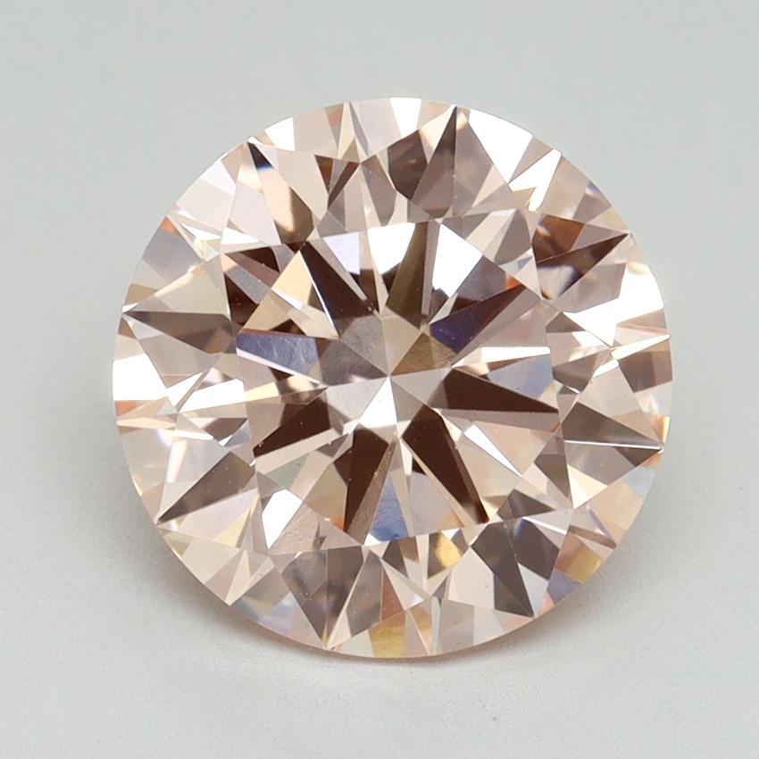 3.27 Ct. Fancy Intense Pink Round Lab Grown Diamond