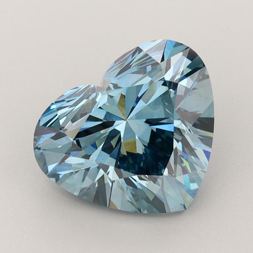 3.71 Ct. Fancy Vivid Blue Heart Lab Grown Diamond