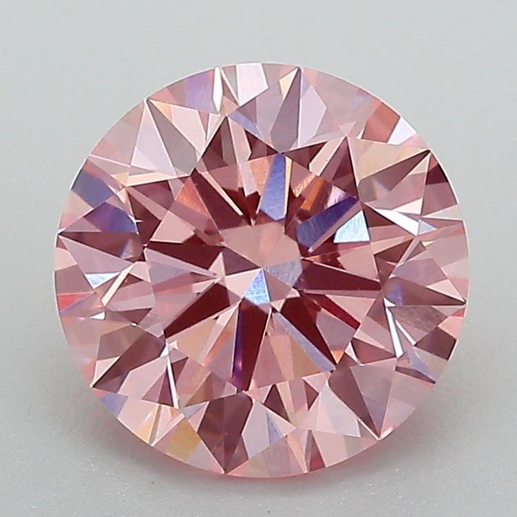 2.33 Ct. Fancy Vivid Pink Round Lab Grown Diamond