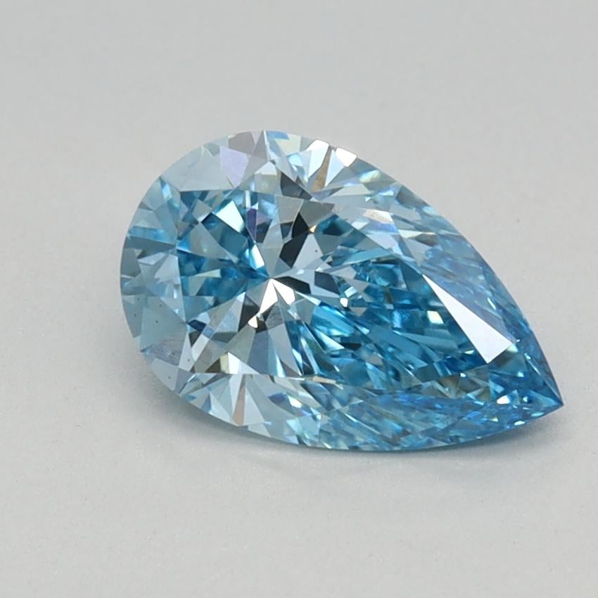 0.76 Ct. Fancy Vivid Blue Pear Lab Grown Diamond