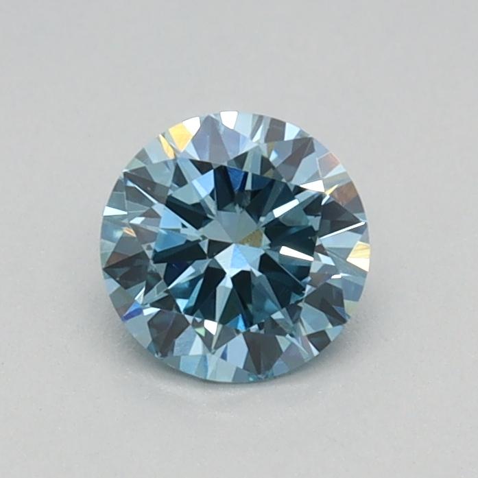 0.37 Ct. Fancy Vivid Blue Round Lab Grown Diamond