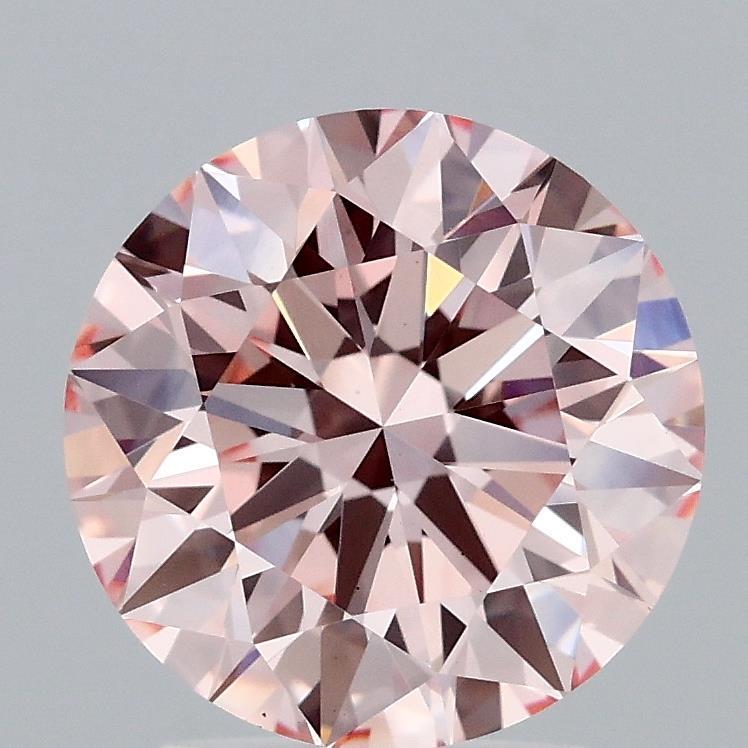 2.55 Ct. Fancy Intense Pink Round Lab Grown Diamond