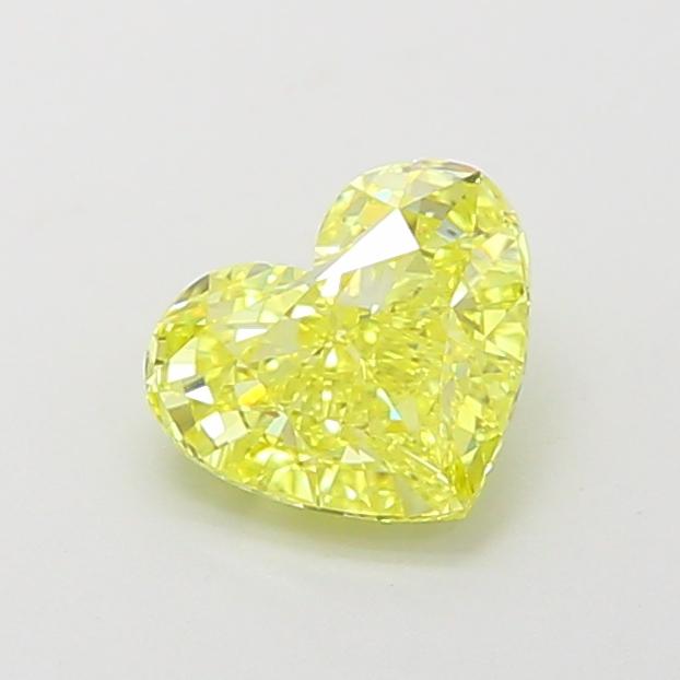 1.13 Ct. Fancy Vivid Yellow Heart Lab Grown Diamond